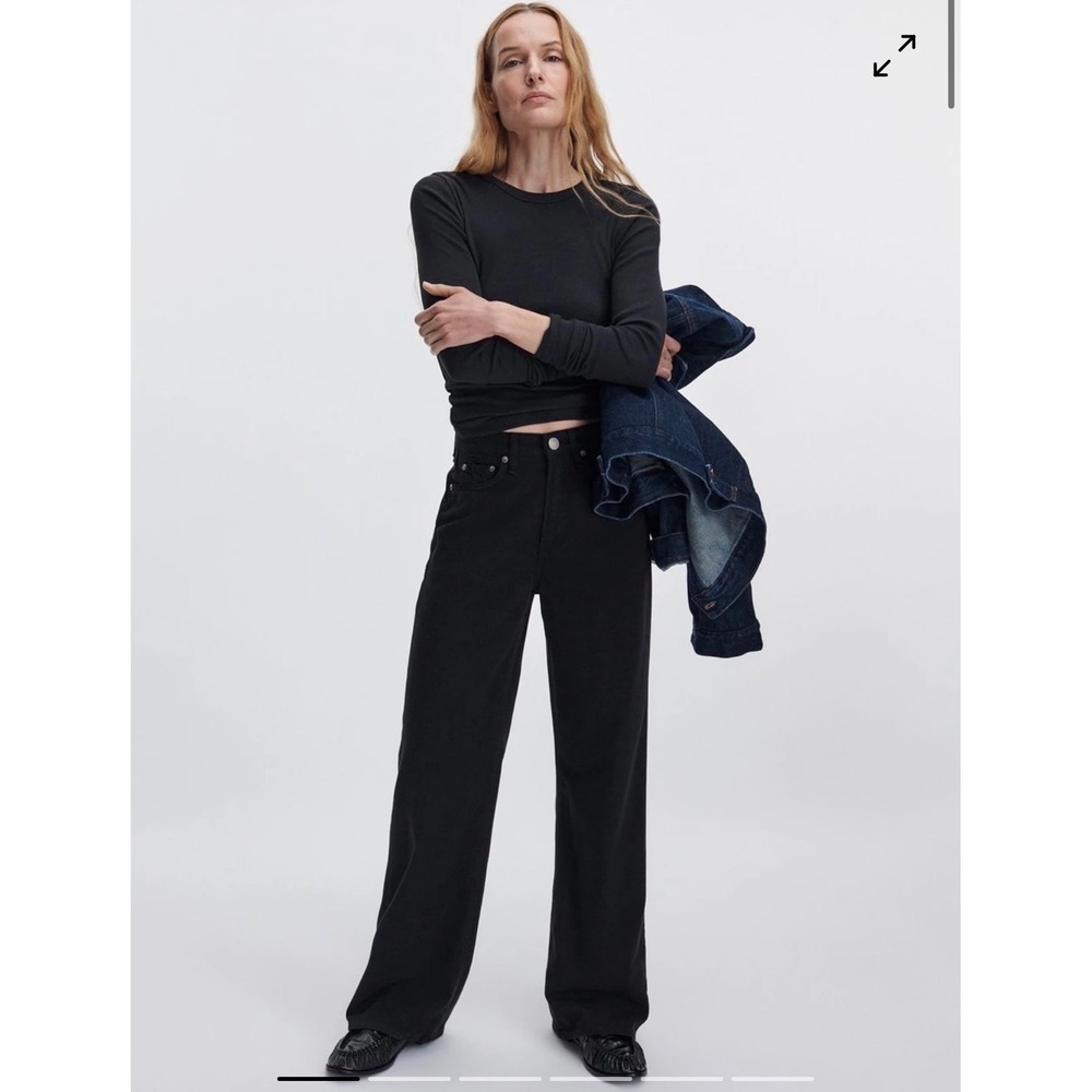 Rag & Bone Wide Leg The Logan Jeans Black Denim 28 - Picture 1 of 8